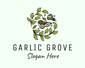 Peanut Garlic Leaf logo design