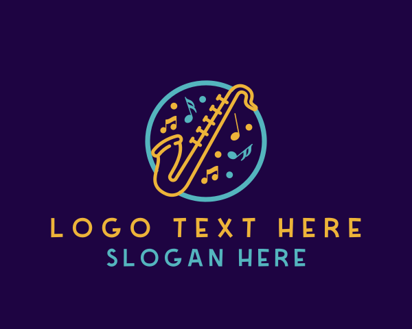 Jazz  Music Saxophone logo