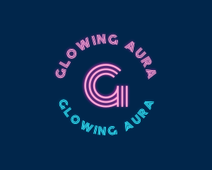 Pink Neon Circle logo design