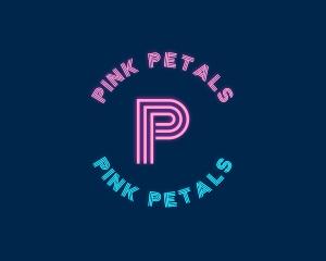 Pink Neon Circle logo design