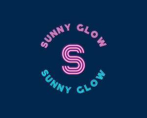 Pink Neon Circle logo design