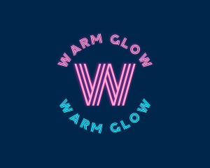 Pink Neon Circle logo design