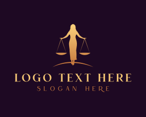 Woman Legal Justice Scale logo design