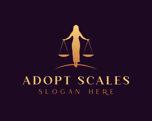 Woman Legal Justice Scale logo design