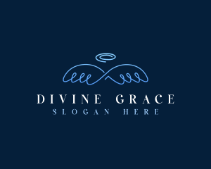 Divine Halo Wings logo design