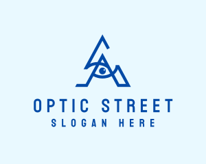 Optical Eye Letter A logo