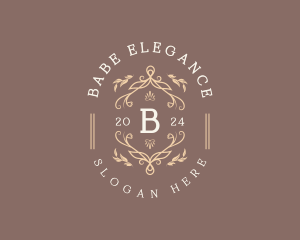 Elegant Floral Ornament Boutique logo design