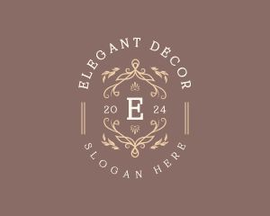 Elegant Floral Ornament Boutique logo design