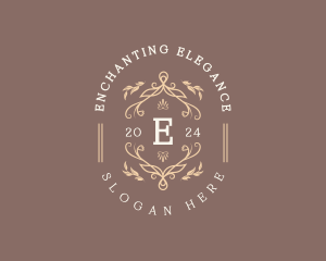 Elegant Floral Ornament Boutique logo design