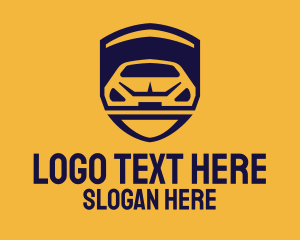 Yellow Car Shield logo design