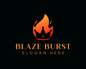 Blazing Flame Crown  logo design