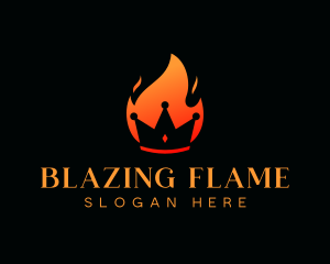 Blazing Flame Crown  logo design