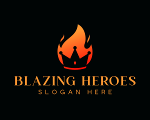 Blazing Flame Crown  logo design