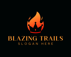 Blazing Flame Crown  logo design