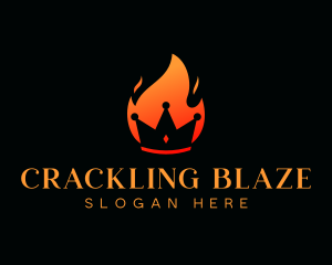 Blazing Flame Crown  logo design