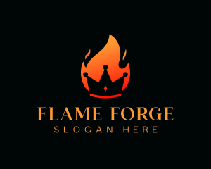 Blazing Flame Crown  logo design