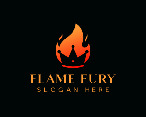 Blazing Flame Crown  logo design