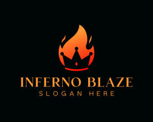 Blazing Flame Crown  logo design