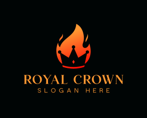 Blazing Flame Crown  logo design