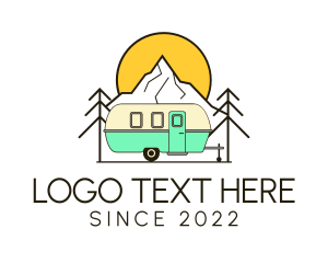 Mountain - Vacation Adventure Campervan logo design