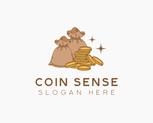 Gold Coin Sack logo design