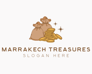 Gold Coin Sack logo design