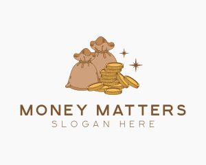 Gold Coin Sack logo design