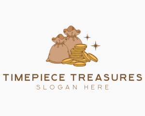 Gold Coin Sack logo design