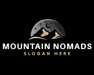 Night Moon Mountain logo design