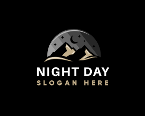 Night Moon Mountain logo design