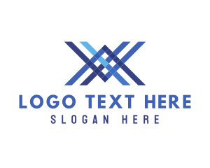 Modern Cross Letter X logo