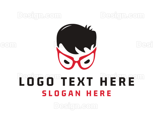 Superhero Boy Eyeglassess Logo