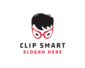 Superhero Boy Eyeglassess logo design