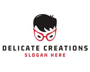 Superhero Boy Eyeglassess logo design