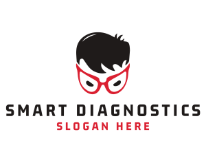 Superhero Boy Eyeglassess logo design