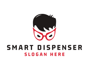 Superhero Boy Eyeglassess logo design