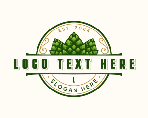 Hops Beer Microbrewery Logo