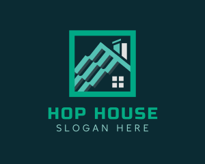 House Roofing Renovation logo design