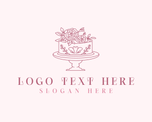 Blooming Cake Flower logo design