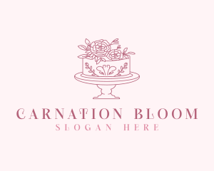 Blooming Cake Flower logo design