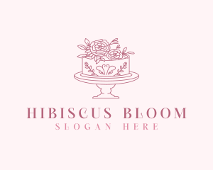 Blooming Cake Flower logo design