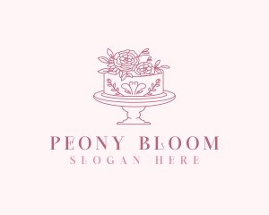 Blooming Cake Flower logo design