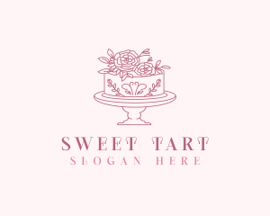 Blooming Cake Flower logo design