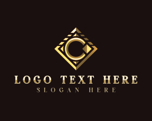 Luxury Diamond Letter C logo