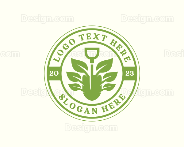 Gardening Shovel Plant Logo