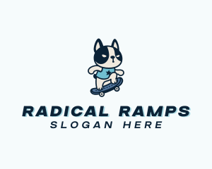 Skateboarding Puppy Dog logo