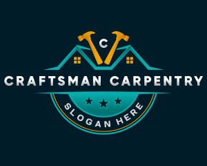 Carpentry Hammer Handyman logo design