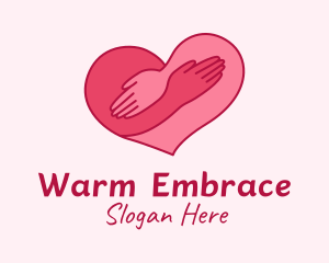 Dating Heart Hug logo design