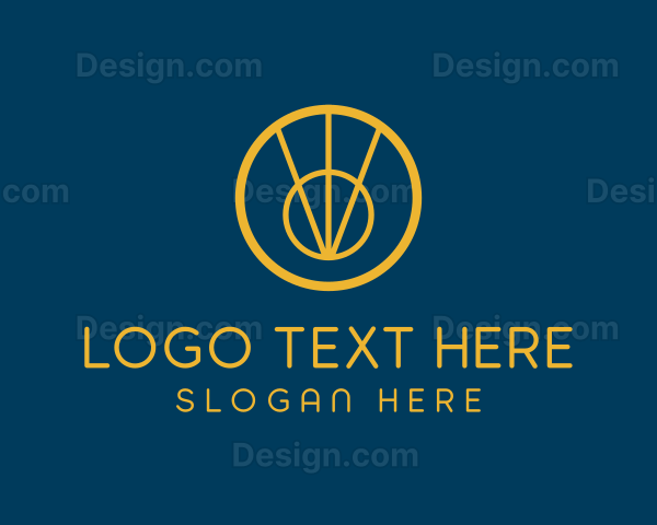 Golden Abstract Symbol Logo