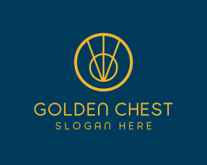 Golden Abstract Symbol logo design